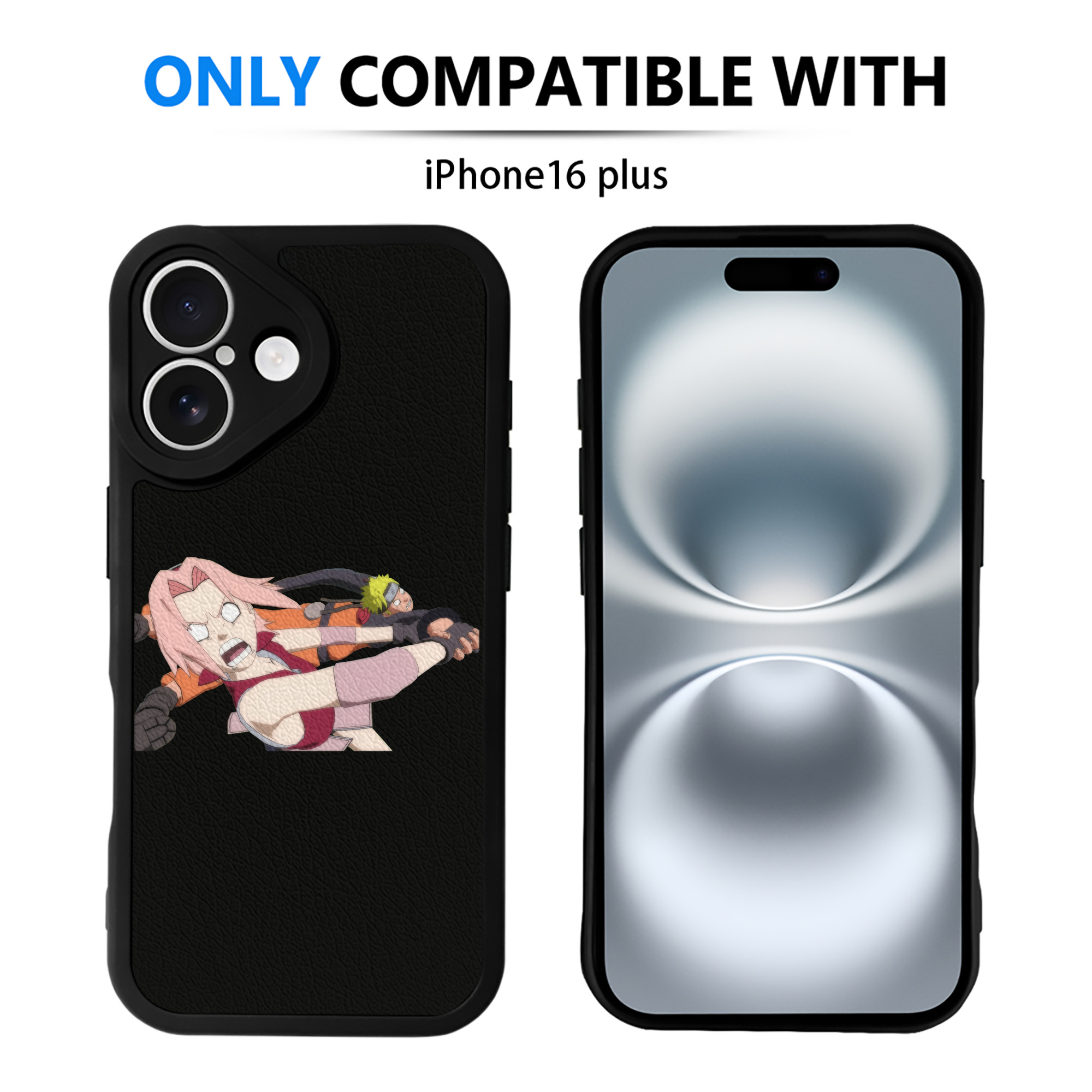 （画像用） NARUTO -ナルト- 春野サクラ Haruno Sakura 【iPhone 16シリーズ対応】シリコンスマホケース（レザー調） 材質：シリコン